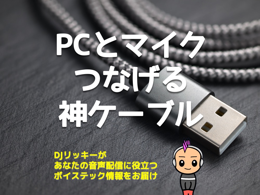 レビュー マイクとpcをつなぐusbケーブル ミキサー要らない